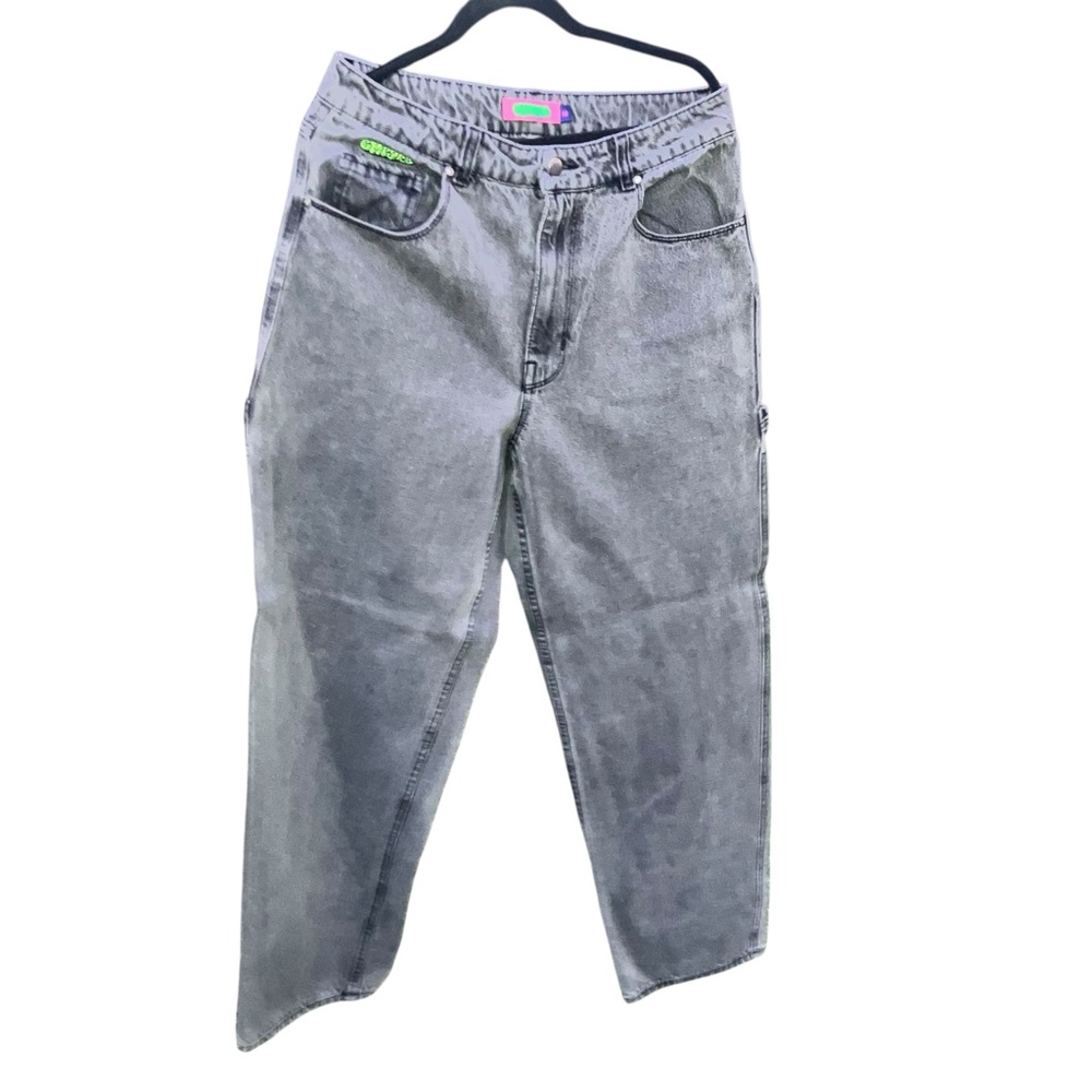 Empyre TORI Women’s Dark Gray Carpenter Jeans Size 12 100% Cotton Baggy Bootcut